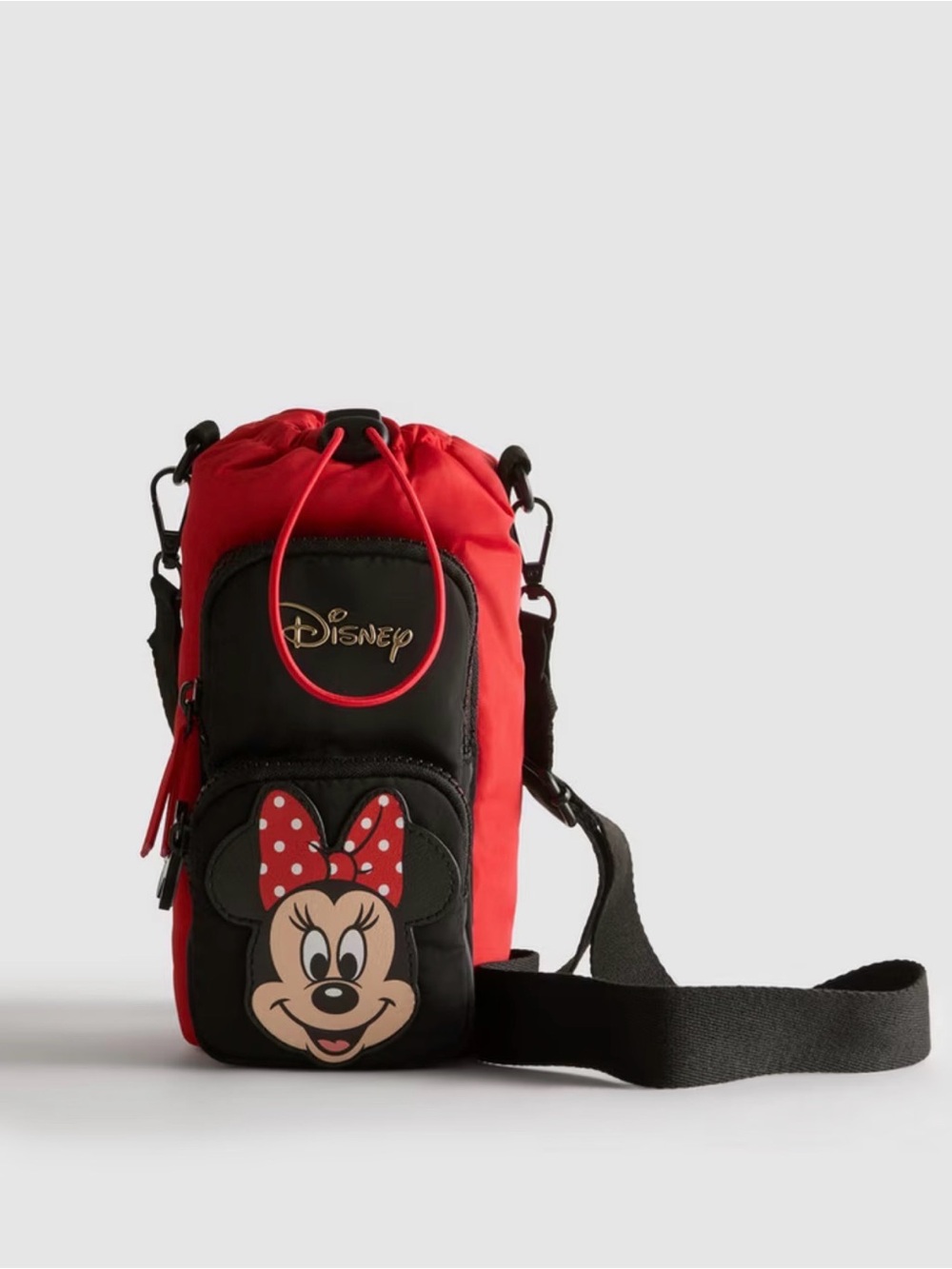 Disney Minnie Mouse Primark Bottle Holder Crossbody Bag Red Black NWT
